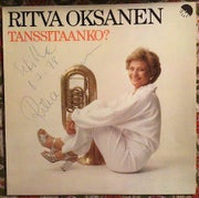 Ritva Oksanen: Tanssitaanko? LP, NIMIKIRJOITUS