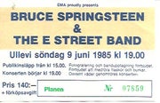 Bruce Springsteen: Concert Ticket, Sweden 1985