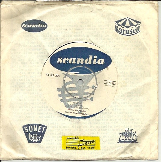 Annikki T&auml;hti /&nbsp;Brita Koivunen : Valkea Joulu / Kulkuset 7"