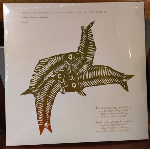 Joose Keskitalo & The Mystic Revelation Of Teppo Repo : T&auml;hdet Palaavat Paikoilleen LP UUSI/NEW, Valkoinen kansi. ltd #50