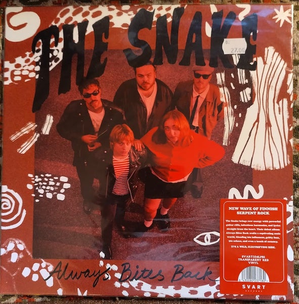 The Snake : Always Bites Back LP, UUSI / NEW, Transparent Red